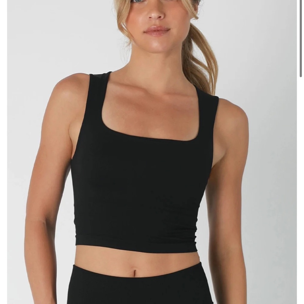 Ribbed Square Neck Top Tank